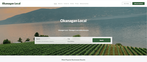 Okanagan Local home page